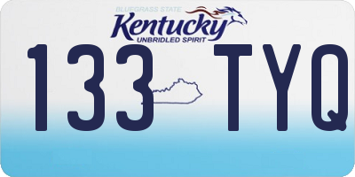 KY license plate 133TYQ
