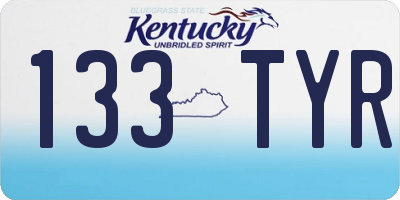 KY license plate 133TYR