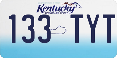 KY license plate 133TYT