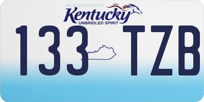 KY license plate 133TZB
