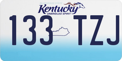 KY license plate 133TZJ