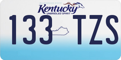 KY license plate 133TZS
