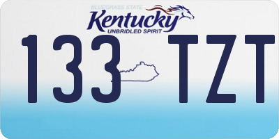KY license plate 133TZT