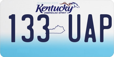 KY license plate 133UAP