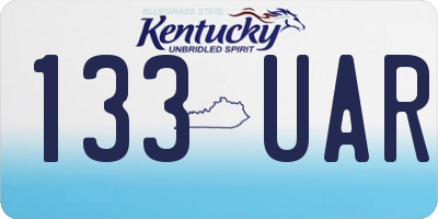 KY license plate 133UAR