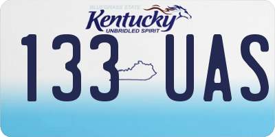 KY license plate 133UAS