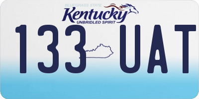 KY license plate 133UAT
