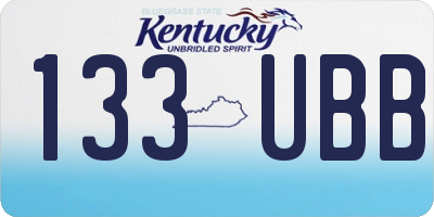 KY license plate 133UBB