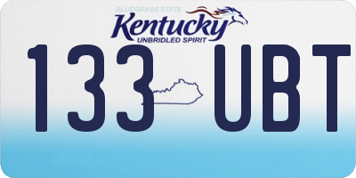 KY license plate 133UBT