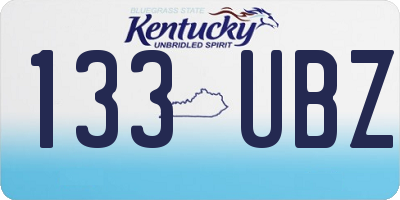 KY license plate 133UBZ