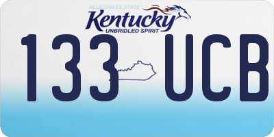 KY license plate 133UCB