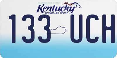 KY license plate 133UCH