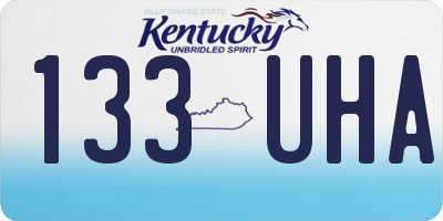 KY license plate 133UHA