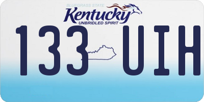 KY license plate 133UIH