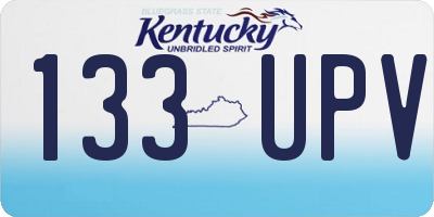 KY license plate 133UPV