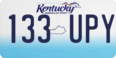 KY license plate 133UPY
