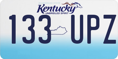 KY license plate 133UPZ