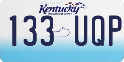 KY license plate 133UQP
