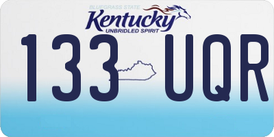 KY license plate 133UQR