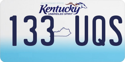 KY license plate 133UQS
