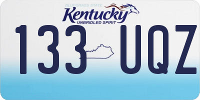 KY license plate 133UQZ