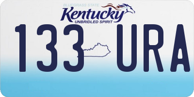 KY license plate 133URA