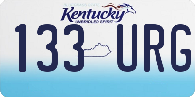 KY license plate 133URG