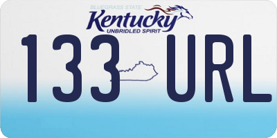 KY license plate 133URL
