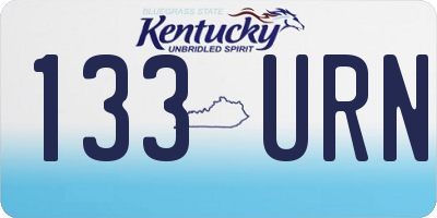 KY license plate 133URN