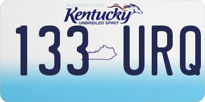 KY license plate 133URQ