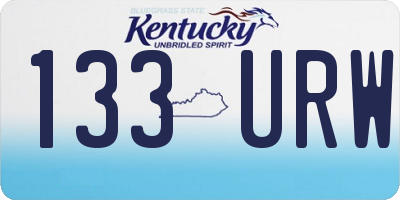 KY license plate 133URW
