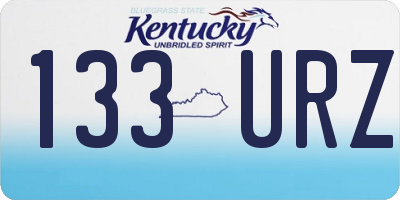KY license plate 133URZ