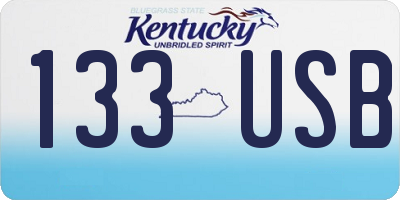 KY license plate 133USB