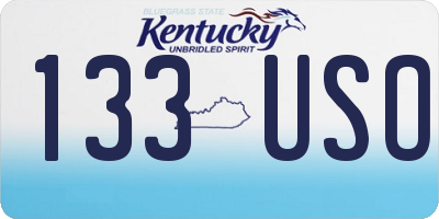 KY license plate 133USO