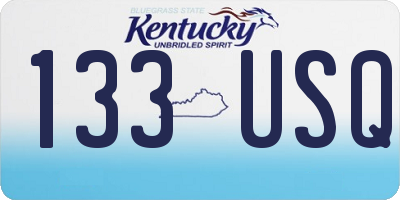 KY license plate 133USQ