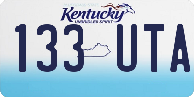 KY license plate 133UTA