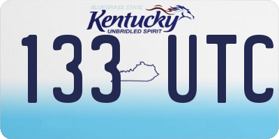 KY license plate 133UTC
