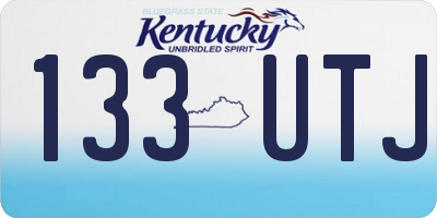 KY license plate 133UTJ