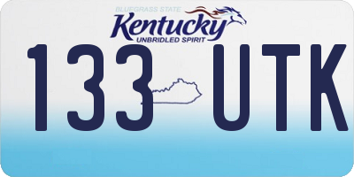 KY license plate 133UTK