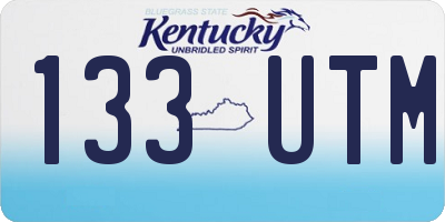 KY license plate 133UTM