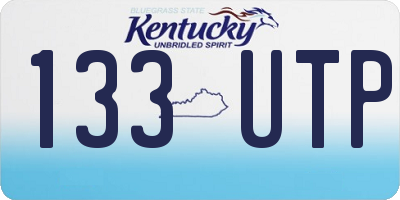 KY license plate 133UTP
