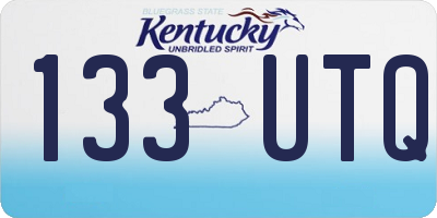 KY license plate 133UTQ