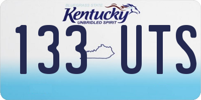 KY license plate 133UTS