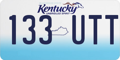 KY license plate 133UTT