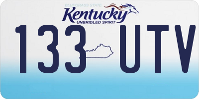 KY license plate 133UTV