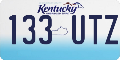 KY license plate 133UTZ