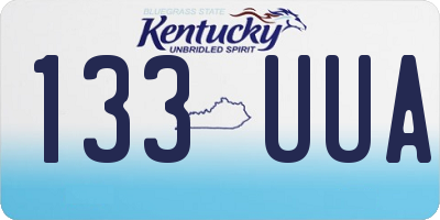 KY license plate 133UUA