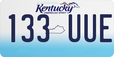 KY license plate 133UUE