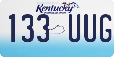 KY license plate 133UUG