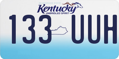 KY license plate 133UUH